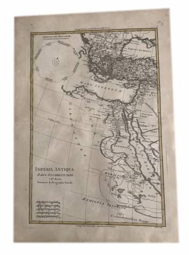 IMPERIA ANTIQUA PARS OCCIDENTALISImperia Antiqua. Pars Occidentalis. Date:C1788 Mapmaker: Rigorbet Bonne (1727-1794) Image Size: 360mm x 250mm (14.17